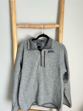 Patagonia Heather Gray Half-Zip Fleece Pullover